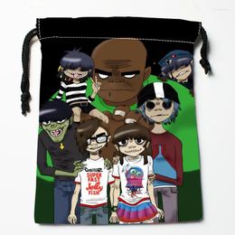 Storage Bags Custom Gorillaz Drawstring Wedding Party Christmas Gift Pouches Packing 18x22cm Satin Fabric Bag 12.2