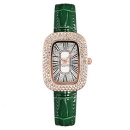 Little green watch womens dove egg net red Tiktok Kwai live Rhinestone all over the sky star Watch