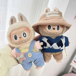 Stuffed Plush Animals 17cm Cute Mini Plush DollS Clothes Outfit Accessories For Korea Kpop Exo Labubu Idol Dolls Sweater Hoodie Clothing DIY Kid Gift Q240521