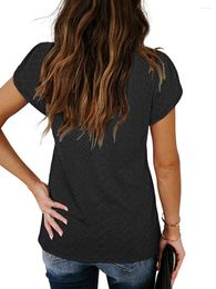 Women's T Shirts Women S Summer Short Sleeve Crew Neck Tunic Tops Dressy Blouses For Leggings Casual T-Shirts