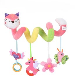 Baby Rattles Mobiles Educational Toys For Children Activity Spiral Crib Toddler Bed Bell Playing Kids Stroller Hanging Doll 240513