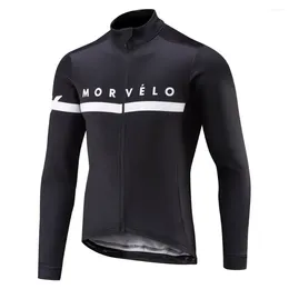 Racing Jackets 2024 Morvelo Men Colours Cycling Jersey Long Sleeve Roap Ciclismo Clothes Bike Bicycle Cycle Clothing