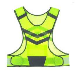 Motorcycle Apparel No Sleeve Reflective Clothes High Visibility Vest Green One Size Safety Warning Wear Construction