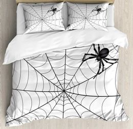 Bedding sets Halloween Spider Set Rainbow Quilt Web Comforter Decorations Kawaii Room Decor Cover Full Size H240531