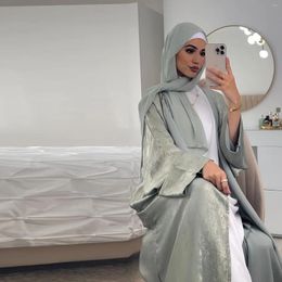 Ethnic Clothing Saudi Arabic Robe Muslim Women Abaya Modest Dress Open Kimono Cardigan Eid Djellaba Marocain Kaftan Dubai Turkey Islam Arab