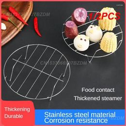 Double Boilers 1/2PCS Stainless Steel Steamed Grill Air Fryer Accessories Cooking Steaming Racks For Vegetables Rice Kitchen