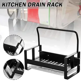 Kitchen Storage Sink Caddy Rack Stand Sponge Holder Cleaning Brush Soap Organiser Racks Home Tools With Drain Tray