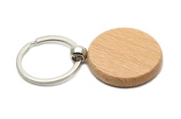 Blank Circle Wooden Key Chain Circle 125039039 Keychains 50Xlot Engraving keyring KW01Y3079589