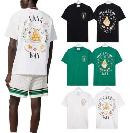 2024SS Casablanc Shirt Man T Shirt Luxury Clothing Street Shorts Sleeve Clothes Casablanc-s Tshirts Geometric Print shirt casual tshirt designer tshirt mens t shirt
