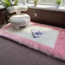 Carpets Round-Shaped Carpet Imitation Wool Thickened Bedroom Bedside Mat Fashion Bay Window Balcony Coffee Table Room Decoration