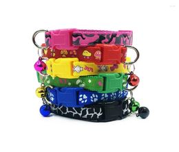 Dog Apparel 10pcs Adjustable Cat Collar Accessories Pet Mixed Pattern Small Bell Beauty Products