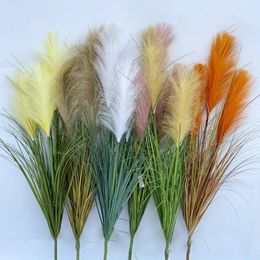 Decorative Flowers 70cm Artificial Reed Grass Fake Shrubs Greenery Plants Silk Bouquet Plastic Home Living Room Decoration