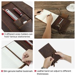 CONTACTS FAMILY Genuine Leather Travelers Vintage Notebook Cover Sleeve Journal Sketchbook Handmade Book Cover Case DIY Gift