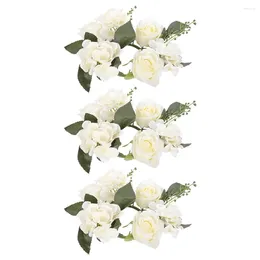 Decorative Flowers 3Pcs Rings Spring Decorations For Home Wreath Wedding Party Table Centerpiece