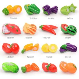 Children Simulation Kitchen Set Pretend Fruit Vegetable Pizza Cutting Early Education Toys for Kids Play House Game
