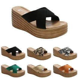 Heels Slippers Fashion Sandals High Women Shoes GAI Summer Platform Sneakers Triple White Black Brown Green C 1ee