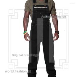 Fashion Designer Men's Jeans Fashion Cargo Bib Overalls High Street Denim Jumpsuits Washed Workwear Suspender Pants for Male Big Size 5xl 127