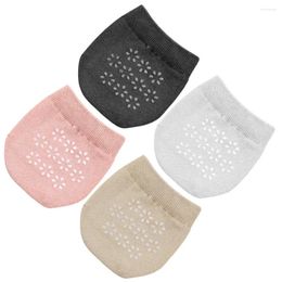 Women Socks Silicone Cotton Toe Topper Liner Breathable Half Invisible High Heels Non-Skid Bottom Girls Female