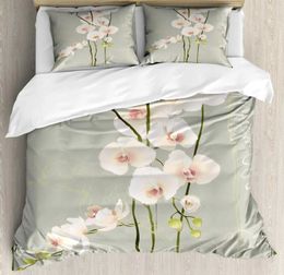 Bedding sets Japanese Duvet Cover Set Sakura Tree Flowers Cherry Blossoms Spring Theme Art Decor 3 Piece with 2 Shams H240521 19K2