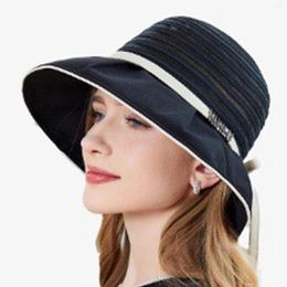 Ball Caps Trendy Women Sun Visor Hats Summer Bucket Foldable Breathable Wide Brim Beach Hat UV Protection Travel Gorras Hombre
