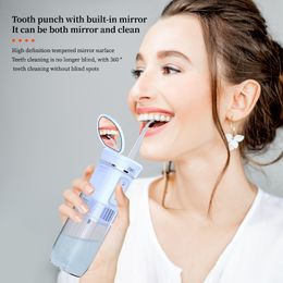 Mkjs dentes de dentes irgator oral 360 ﾰ Limpe os dentes de dentes brancos de cor rosa de dentes de cor rosa