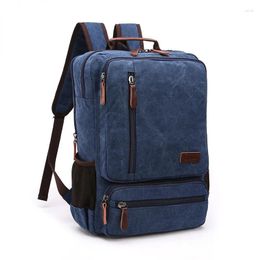 Backpack Large Capacity Student Zipper Travel Men's And Women's Retro Portable Canvas