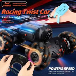 Diecast Model Cars RC Car Toy 2.4G Radio Remote Control Cars Gesture Sensor Rotation Twist Stunt Drift Vehicle Toy Climbing Car for Children Gifts T240521