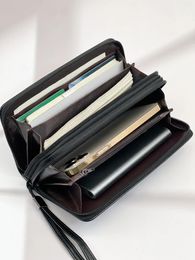 Wallets Fashionable Simple Long Wallet Business Double Zipper Large Capacity Multi-card Slot Mobile Phone Men's Gift