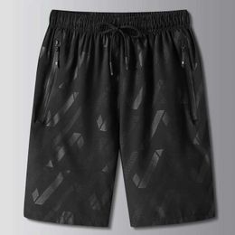 Men's Shorts Summer ice shorts thin mens Capris casual straight leg sports casual trendy pants J240522