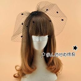 Black Retro Audrey Hepburn Bridal Hair Accessories Birdcage Cute Wedding Party Veil Dot Bridal Accessories Wholesale 330Q