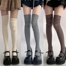 Women Socks Cashmere Boot Long Solid Wool Thigh Stocking Skinny Casual Cotton Over Knee-High Fluffy Female Knee