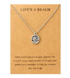 Starfish Sailing Waves Seahorse Beach Ocean Pendants Necklaces Sea Turtle Sand Dollar Mermaid Women Men Fashion Jewellery Gift8210791