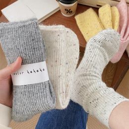 Women Socks Women's Winter Novelty Fashion Japanese Style Casual Crew Warm Striped Autumn Simple Wool For Girls Trendy