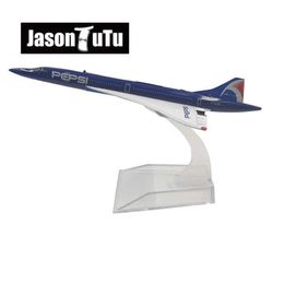 Aircraft Modle JASON TUTU 16cm Concord Aeroplane Model Plane Model Aircraft Diecast Metal 1/400 Scale Planes Factory Wholesale Dropshipping Y240522