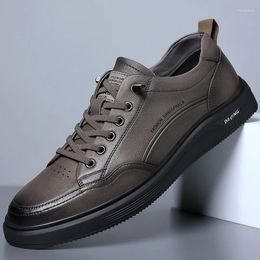 Casual Shoes Fashion Men S Skate Trendy Leather Youth Korean Style Sports