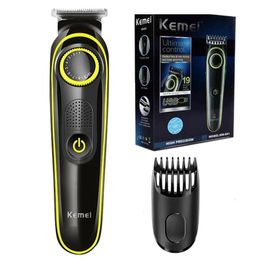Kemei adjustable electric beard hair trimmer for men grooming rechargeable hair clipper electric hair cutting machine 240520