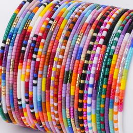 Strand 2024 Bohemian National Wind Beaded Bracelet Rainbow Handmade Seed Beads Hand Rope Female Women 1 Pair