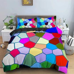 Bedding sets Nordic Geometric Duvet Cover Abstract Set Single King for Teen Adults Room Decor Microfiber Comforter cases H240521 LRIX
