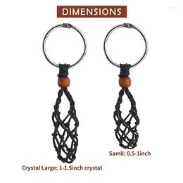Keychains Fast Reach Keychain Cord Empty Stone Holder Keyring For Crystals Car Hanging Ornaments Adjustable Bag Charm Decor