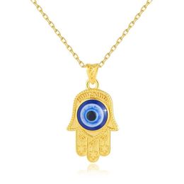 Pendant Necklaces Szjinao 100% 18k True Gold Evil Eye Necklace Bracelet Luxury Design with K Gold Certificate Pendant Jewellery Istanbul Womens Gift d240522