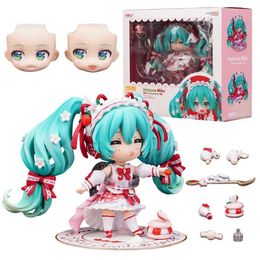 Action Toy Figures 11cm animated character 15th anniversary #1939 OB11 strawberry cake PVC action doll series model toy gift T240521