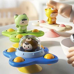 Bath Toys 3 pieces/set baby toys suction cup rotator toy childrens accordion sensor toy pressure reducing education rotator d240522