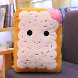 Plush Dolls Cute plush fast food burgers ice fries toys filled with popcorn cake pizza pillow pads childrens toys birthday gifts H240521 SY31