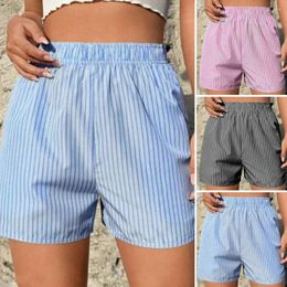 Women's Shorts Women Polyester Spandex Breathable Stylish Striped For Casual Summer Fashion Outdoor