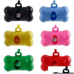 Other Dog Supplies Cute Bone Shaped Pet Poop Bag Dispenser Colorf Waste Disposal Carrier Hands- Clip Drop Delivery Home Garden Dhwew