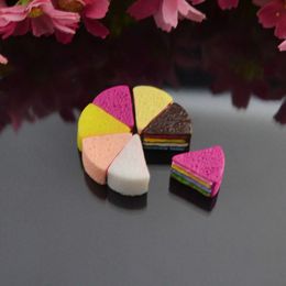 6pcs colorful Cake Miniature Figurine Pretend play Simulation Food Toy Doll House DIY Accessories gift Baby Gift