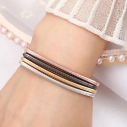 Link Bracelets Retractable Stainless Steel String Spring Bracelet Metal Color Spiral