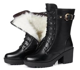 Lady039s winter boots with velvet middle boots high chunky heels and thick soles cotton shoes lady039s boots9927160