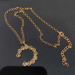 2024 Luxury quality charm pendant necklace with transparent beads and white nature shell beads in 18k gold plated have stamp box PS3695B