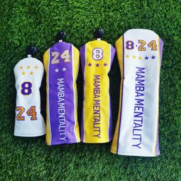 Golf head cover PU leather golf club head cover basketball player Anniversary jersey wood club head cover putter cover 240429